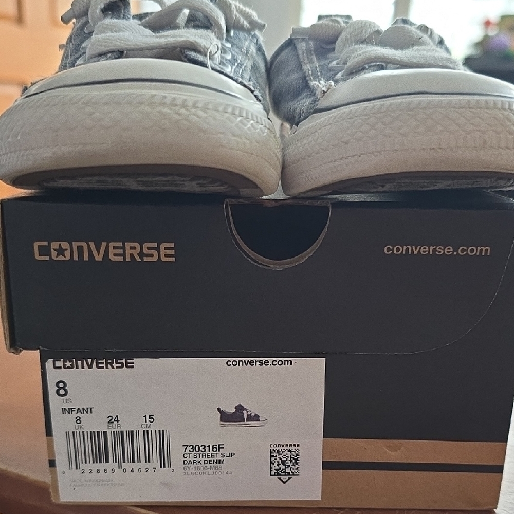 Converse Toddler Slip-On Sneakers - Blue and White